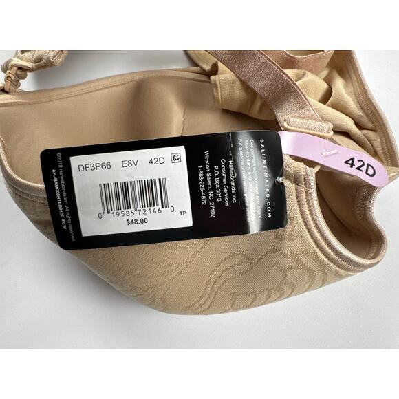 Bali Comfort Revolution Shaping Underwire Bra – 42D, Sandshell, New - Picture 4 of 6
